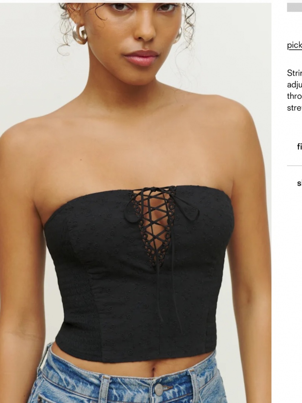 Reformation Hendrix Top in Size 6 Bustier